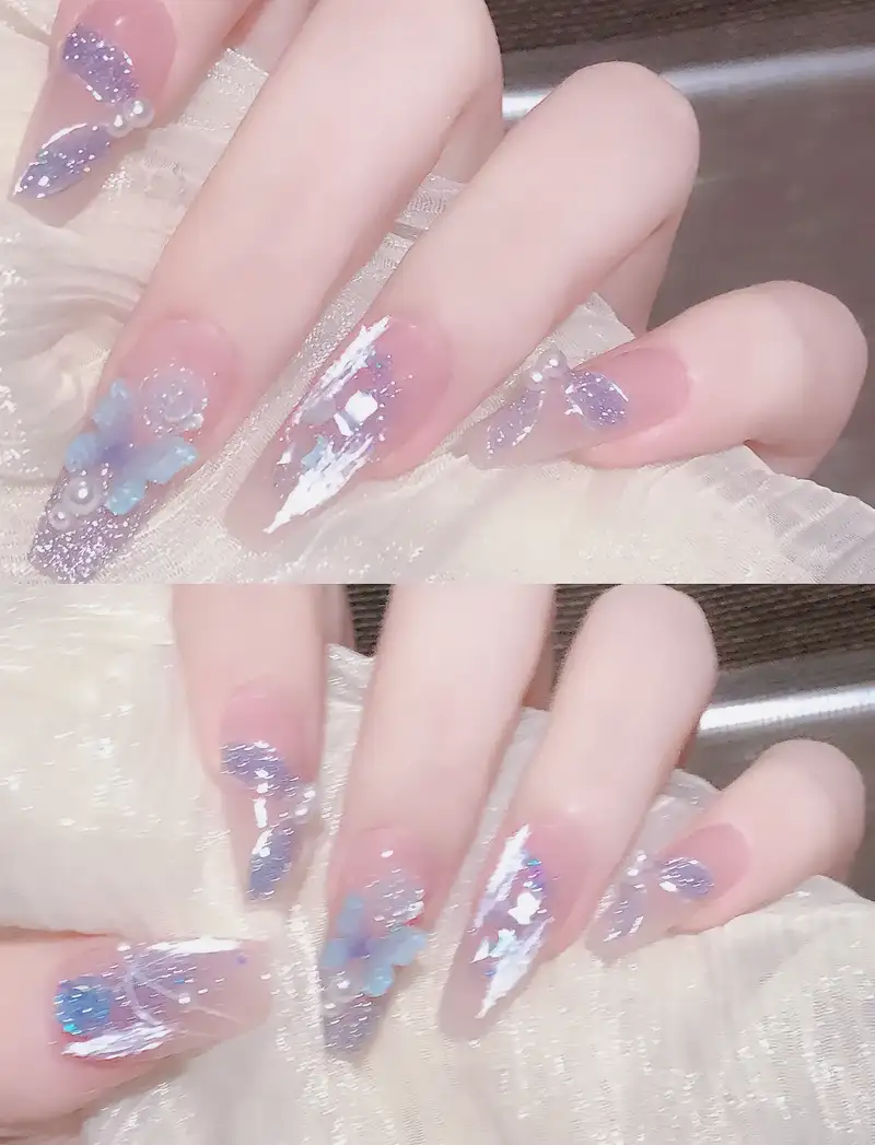 nail đi biển đơn giản thanh lịch