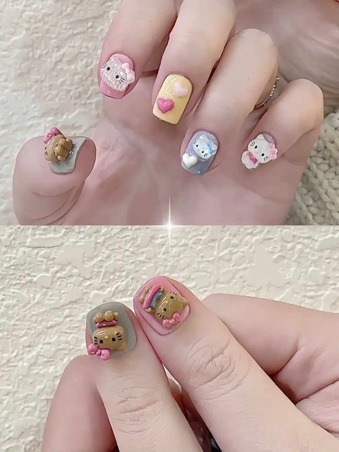 nail hello kitty cá tính