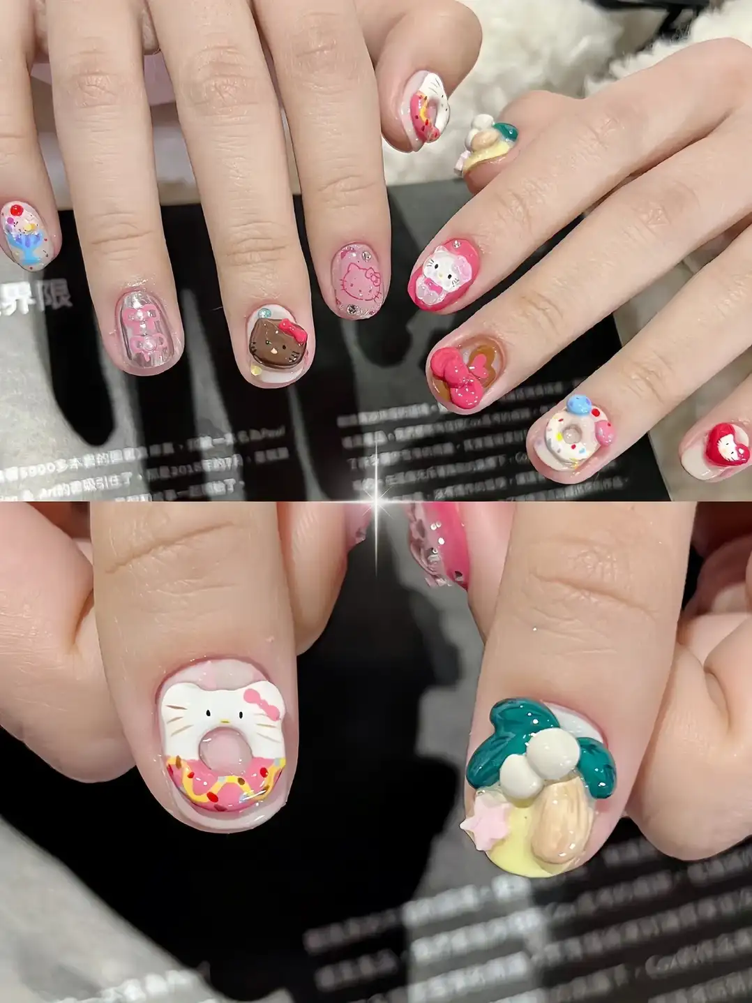 nail hello kitty trẻ trung và ngọt ngào