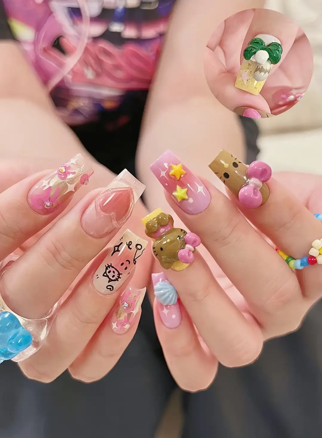 nail hello kitty như một nàng công chúa