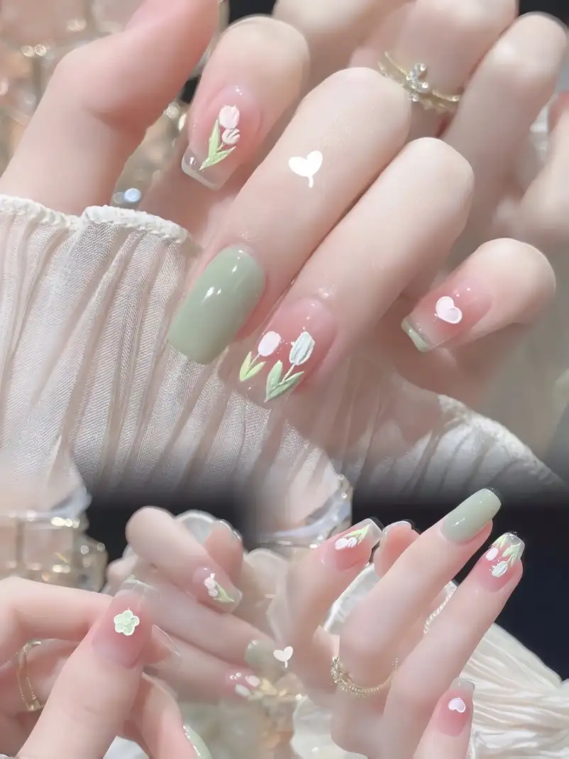 nail hoa tulip hoàn hảo