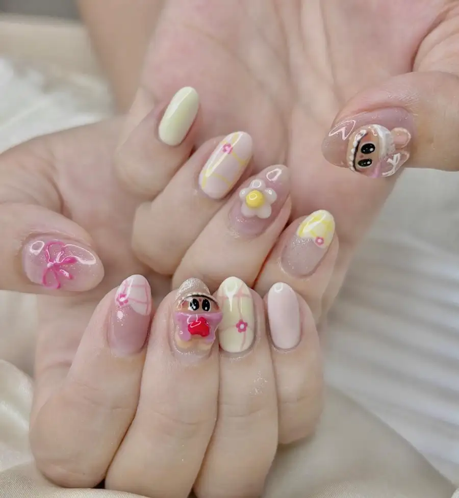 nail labubu nhã nhặn