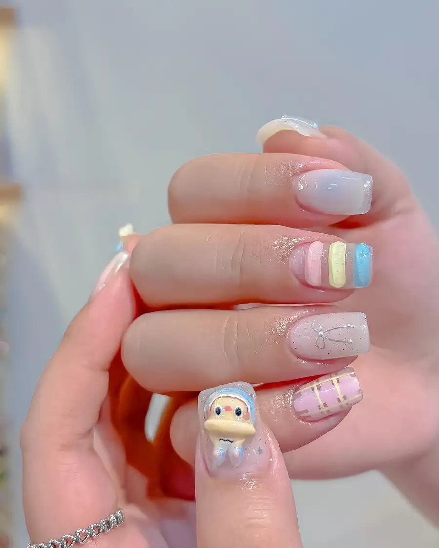 nail labubu cá tính và nổi loạn