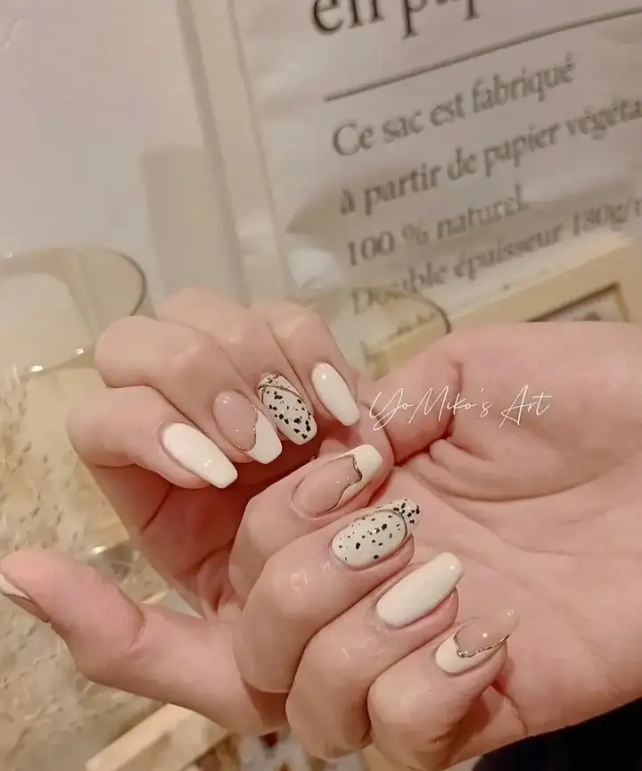 nail màu be sữa tươi đẹp