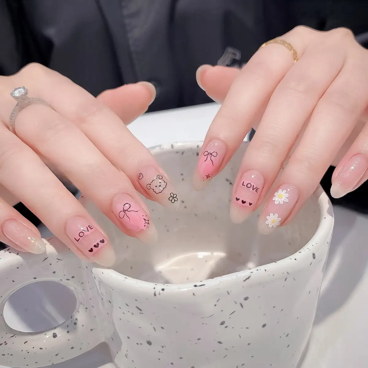 nail vẽ đơn giản dễ thương