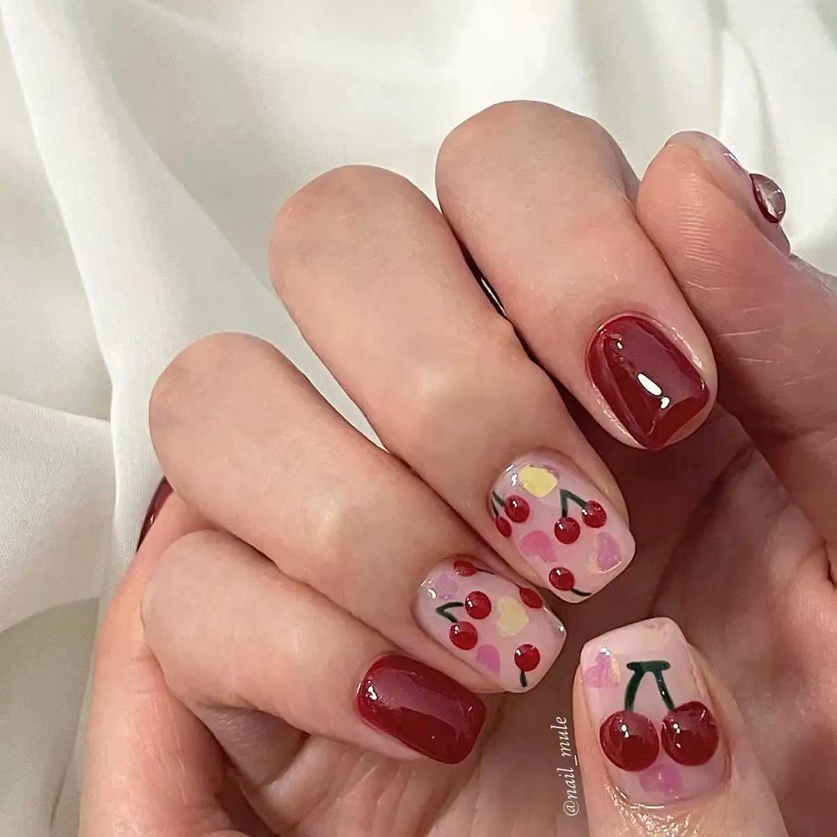 vẽ móng tay các mẫu nail đơn giản dễ thương sáng tạo