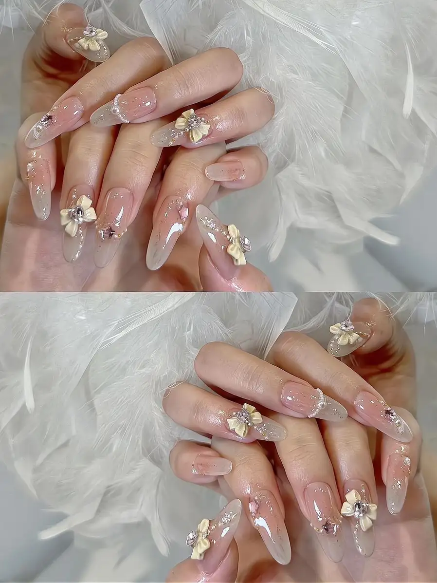 mẫu nail phom tròn nhọn hoàn hảo