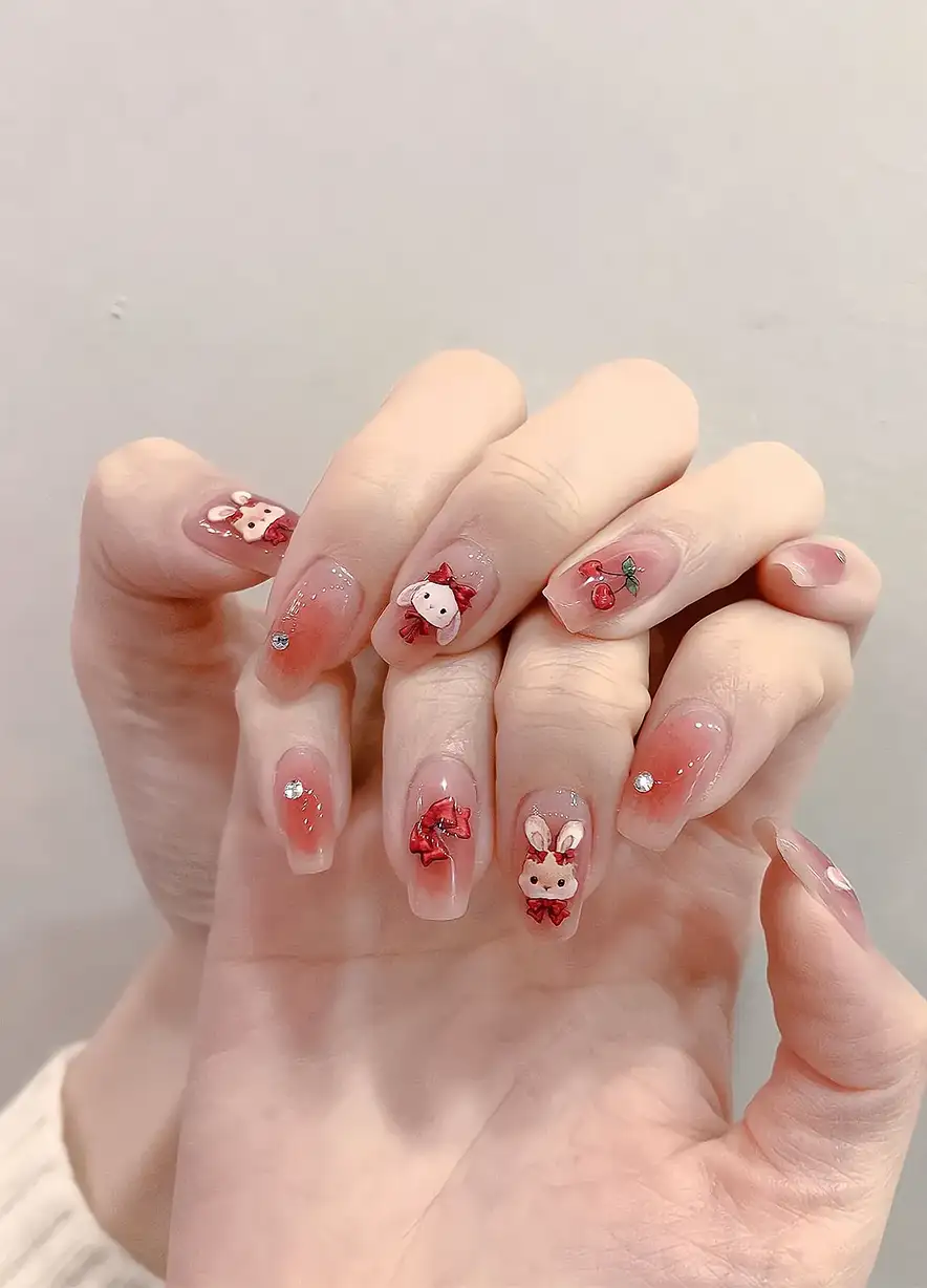 mẫu nails trung thu nhẹ nhàng, thanh lịch