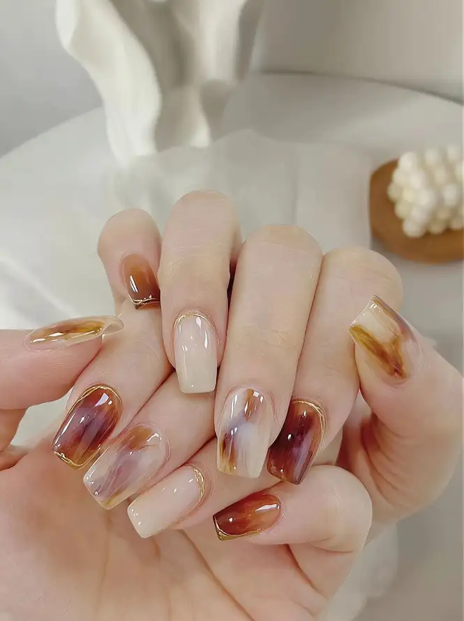 nail vân đá sang trọng