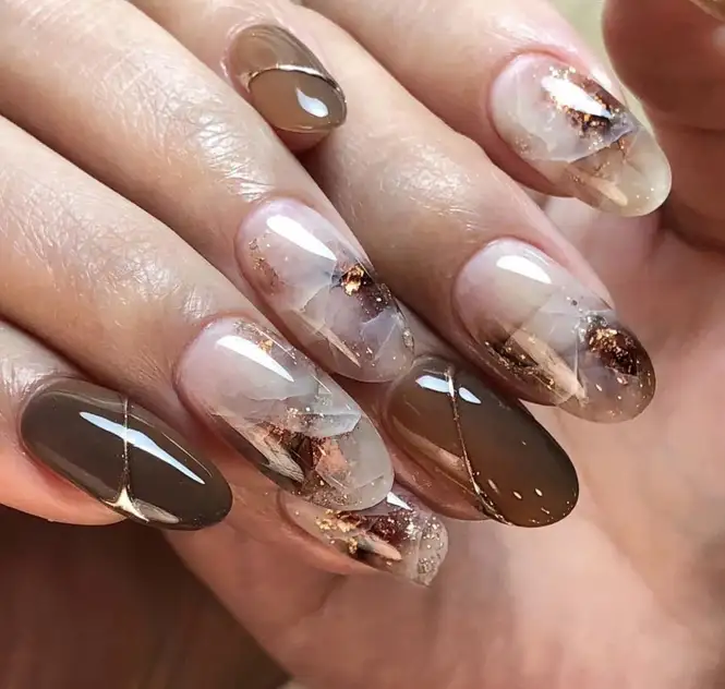 mẫu nail vân đá mềm mại