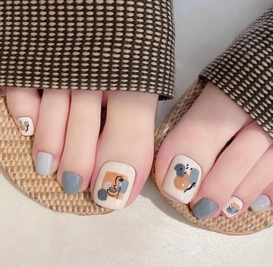 nails chân cute dễ thương 4