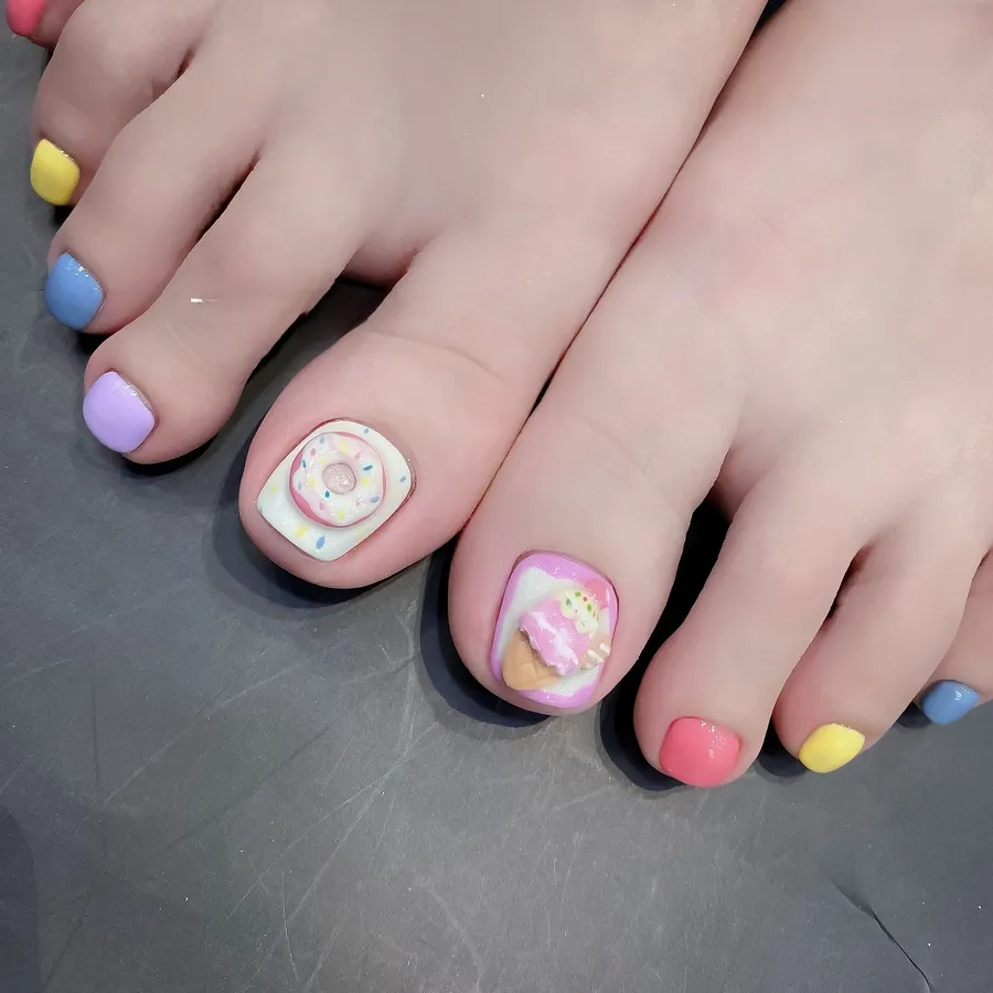 Top ảnh nail chân cute 8