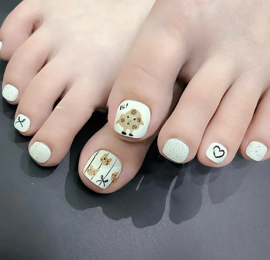 Top ảnh nail chân cute 6