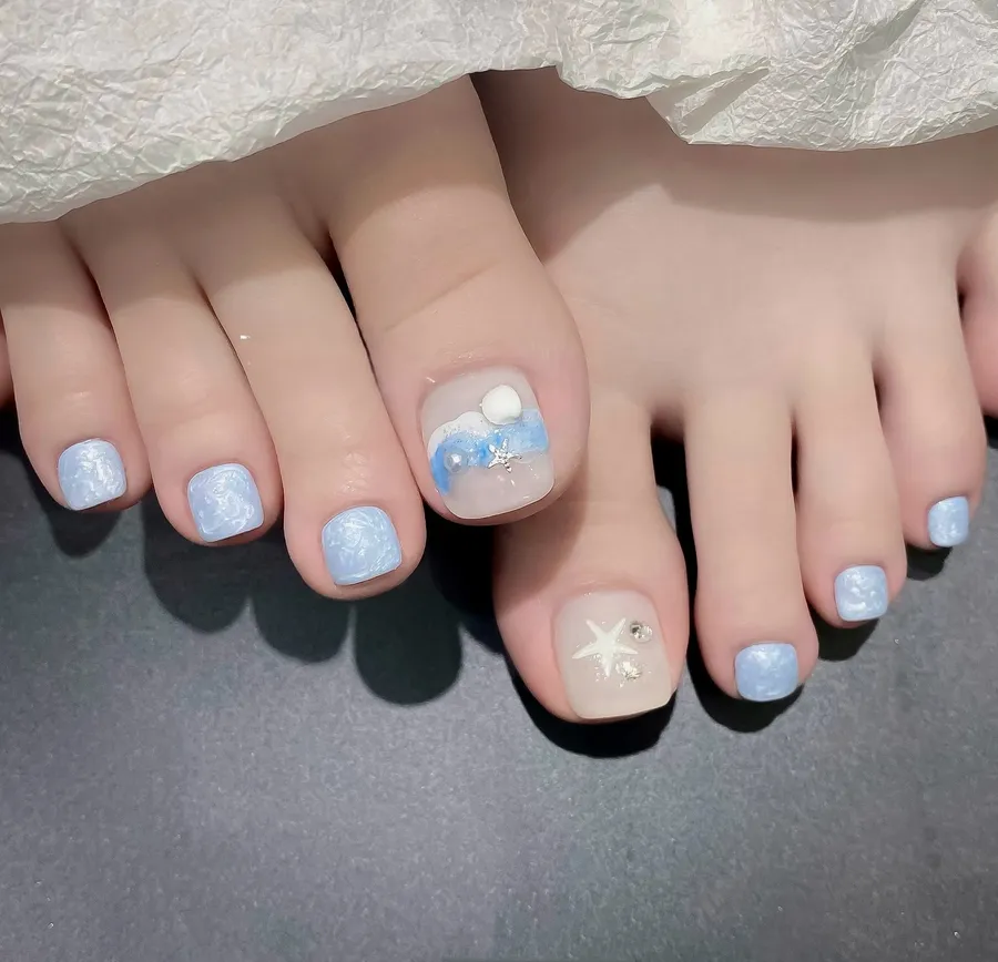 Top ảnh nail chân cute 4