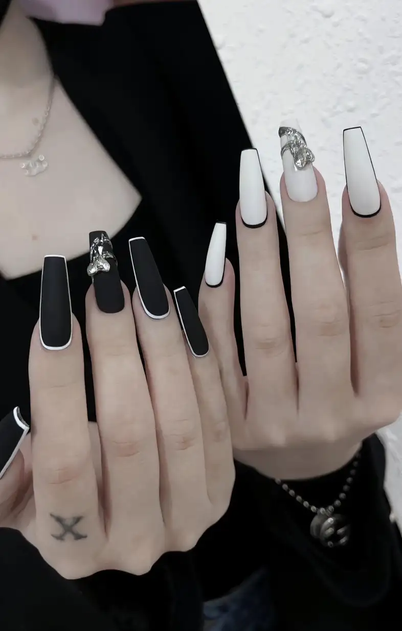 mẫu nail móng dài đẹp độc đáo, đầy sáng tạo