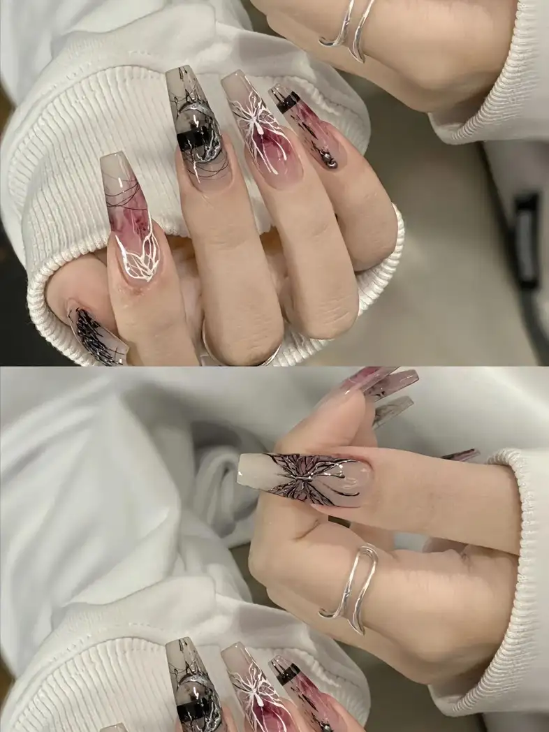 mẫu nail móng dài đẹp thu hút 