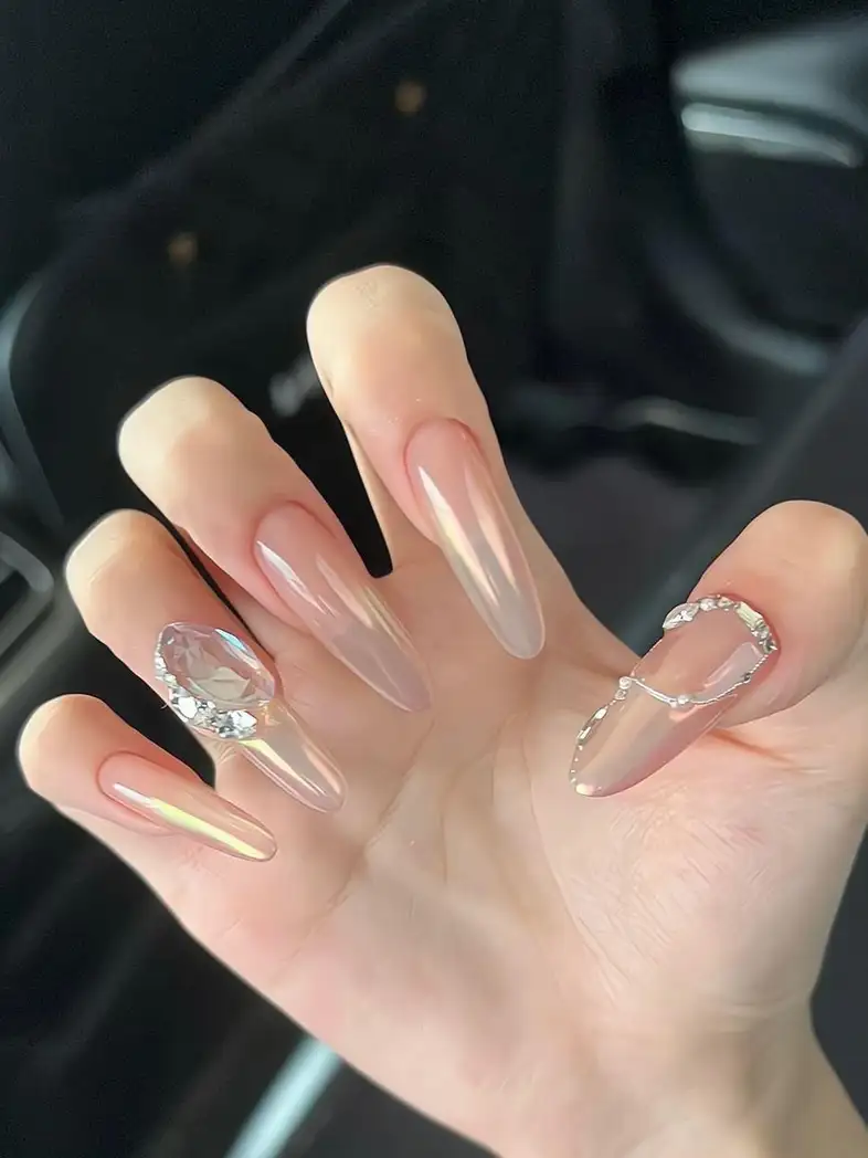 mẫu nail móng dài đẹp đáng yêu