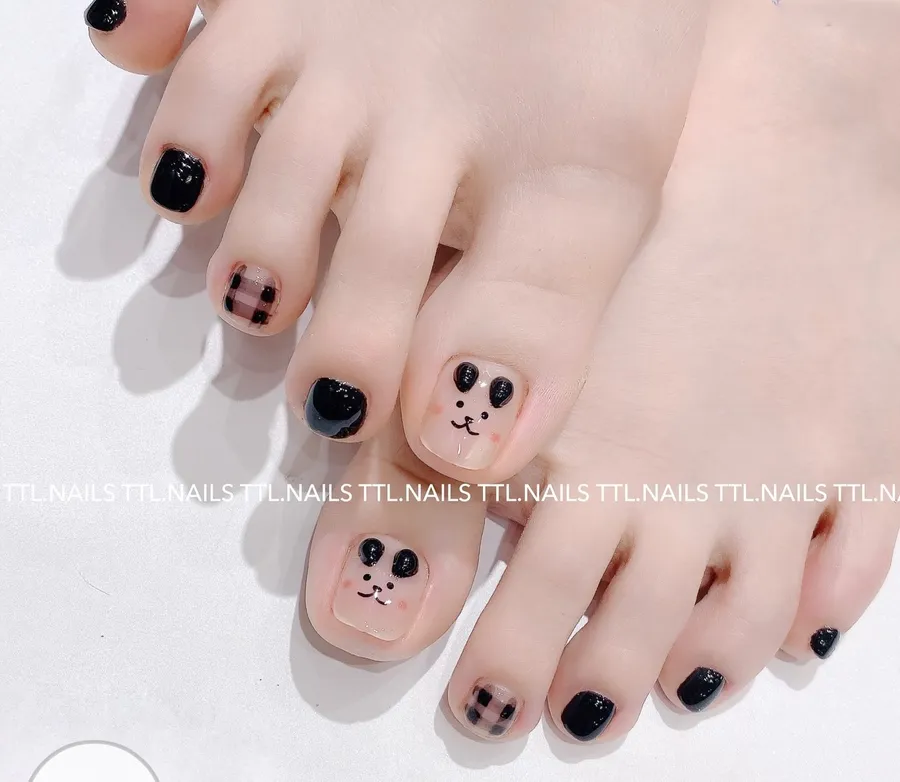 mẫu nail chân cute 7