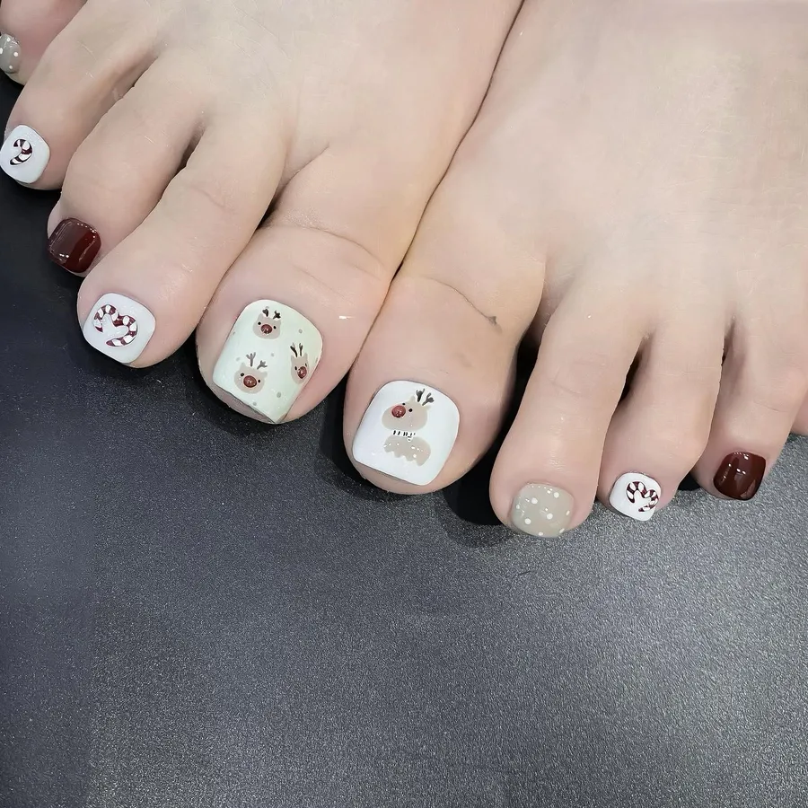 mẫu nail chân cute 4