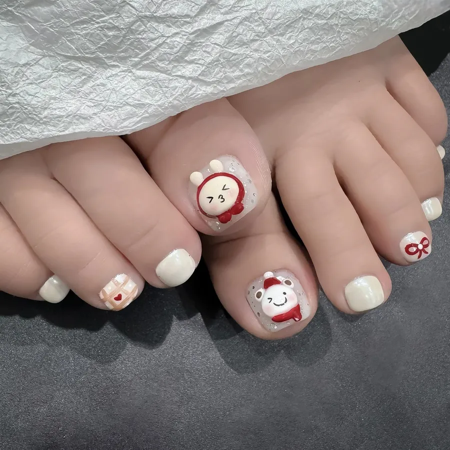 mẫu nail chân cute