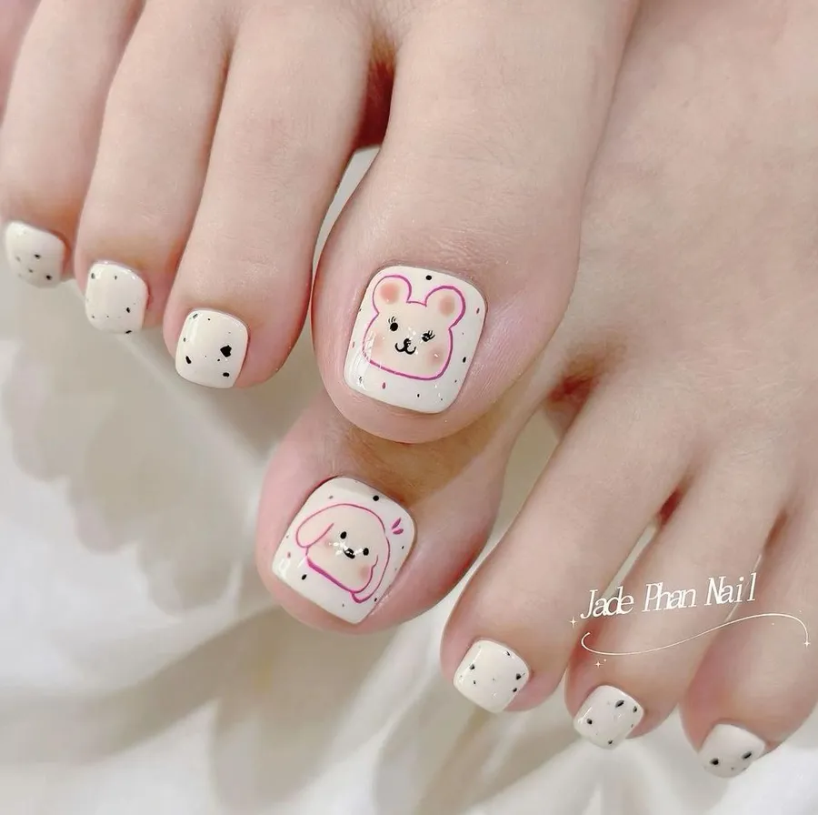 nails chân cute 4