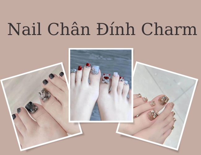 Bỏ túi ngay những mẫu nail chân đính charm đẹp nhất, sang chảnh nhất