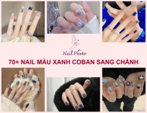 70+ Nail màu xanh coban sang chảnh cho nàng công sở hiện đại