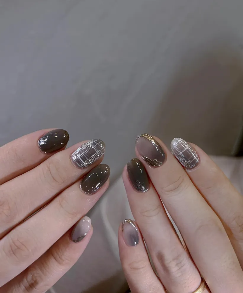 mẫu nail móng bầu tôn da 2