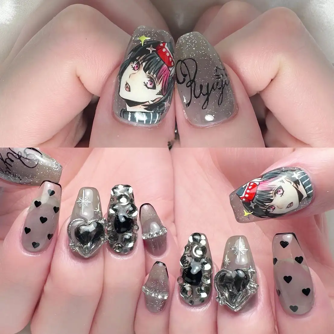 anime nail art độc đáo, cá tính