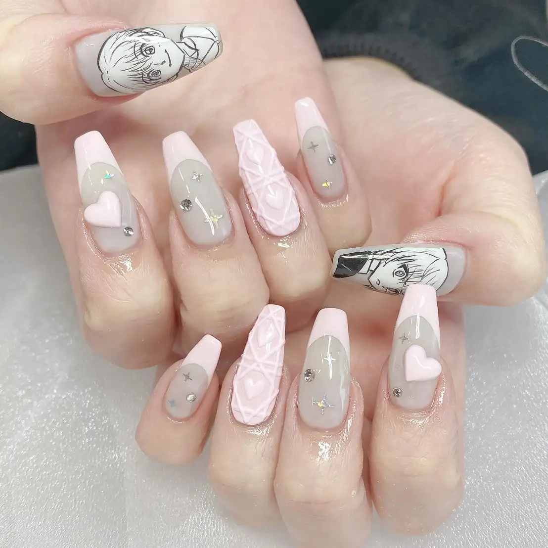 mẫu nail anime ngọt nào