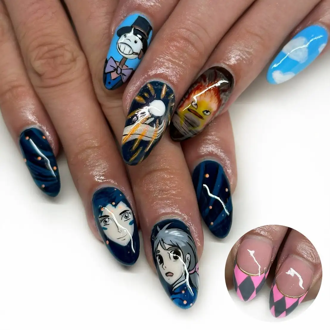 anime nail design không đụng hàng