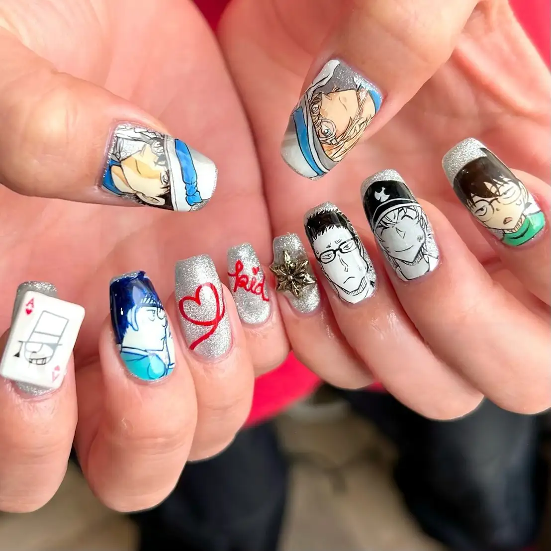 mẫu nail anime cá tính