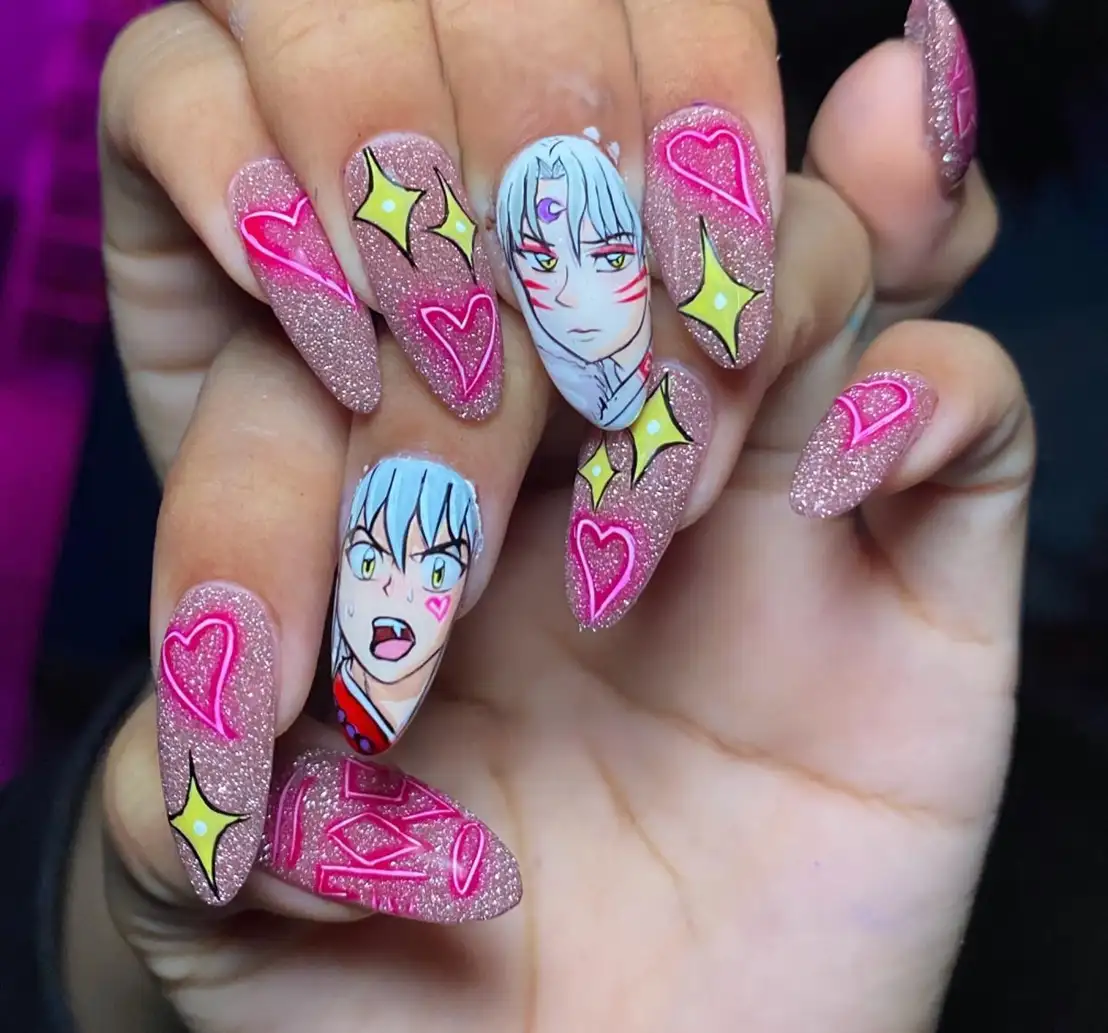 anime nails tươi sáng