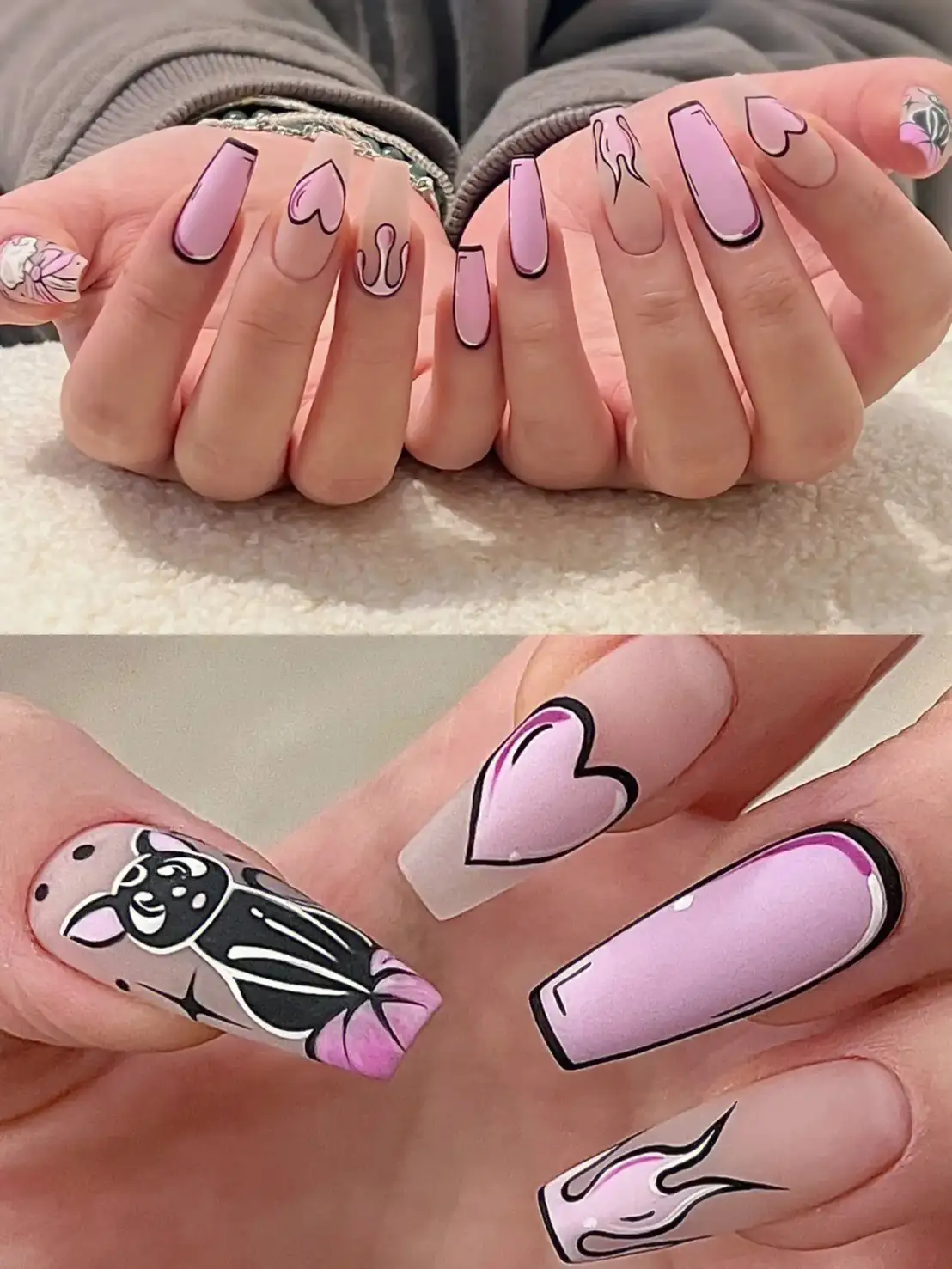 anime nail art tỉ mỉ và tinh xảo