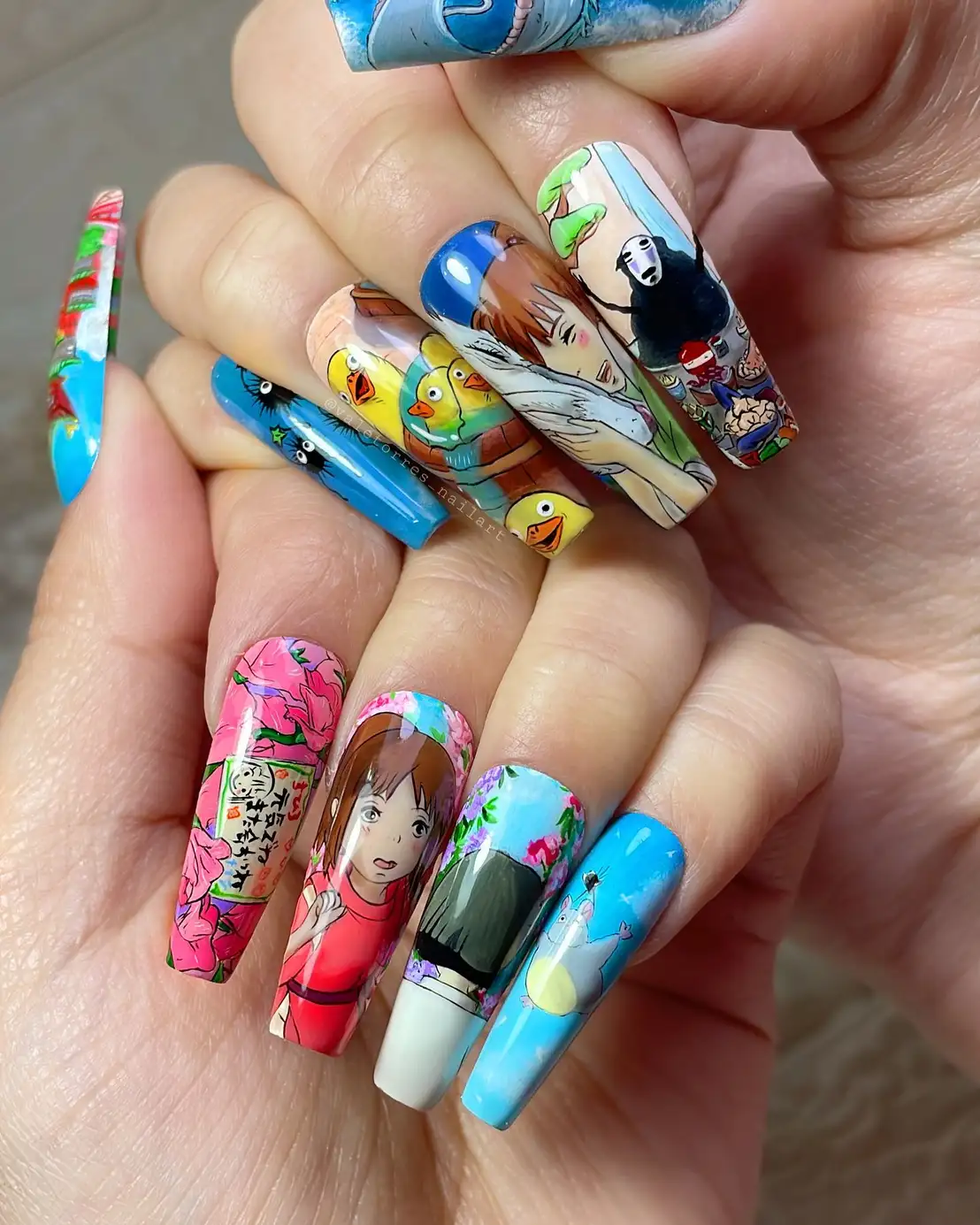 anime nail design nghệ thuật 