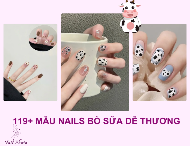 119+ mẫu nails bò sữa siêu dễ thương