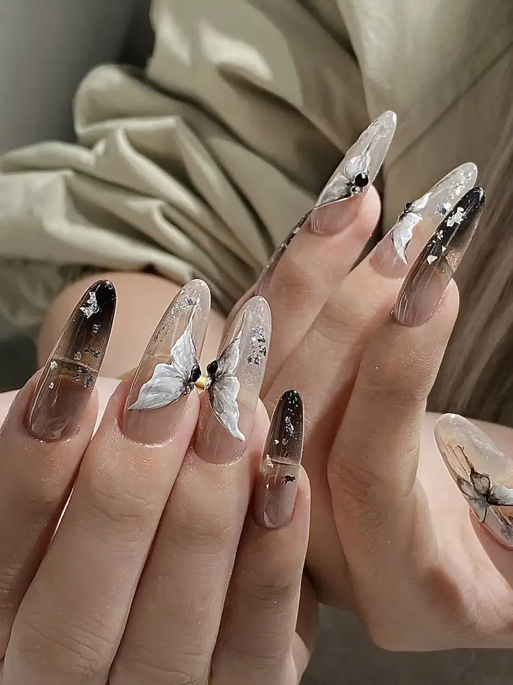 nail cánh bướm lung linh, huyền ảo