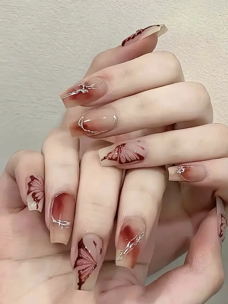 nail bướm lãng mạn và ấm áp