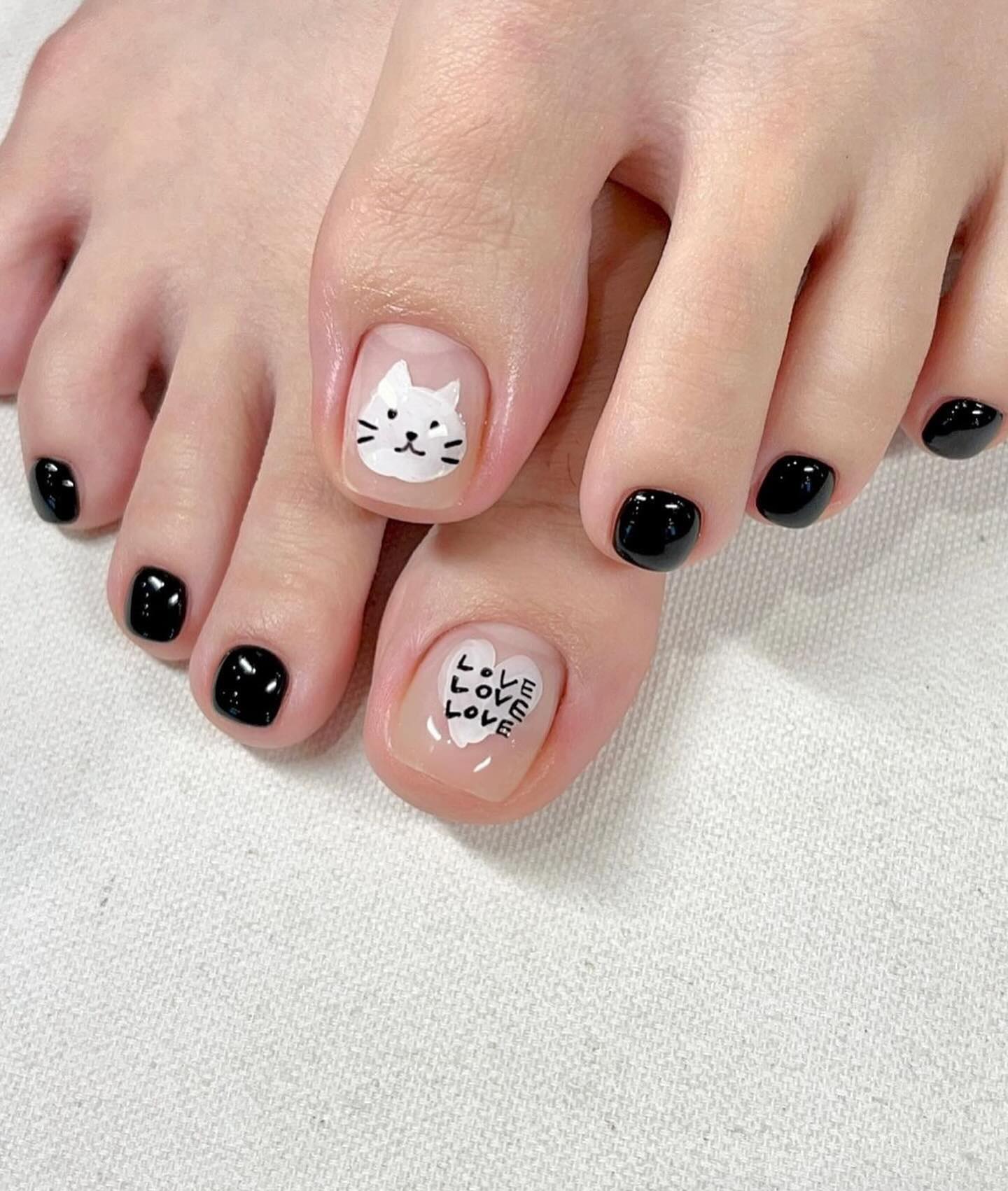 mẫu nail chân cho học sinh cute