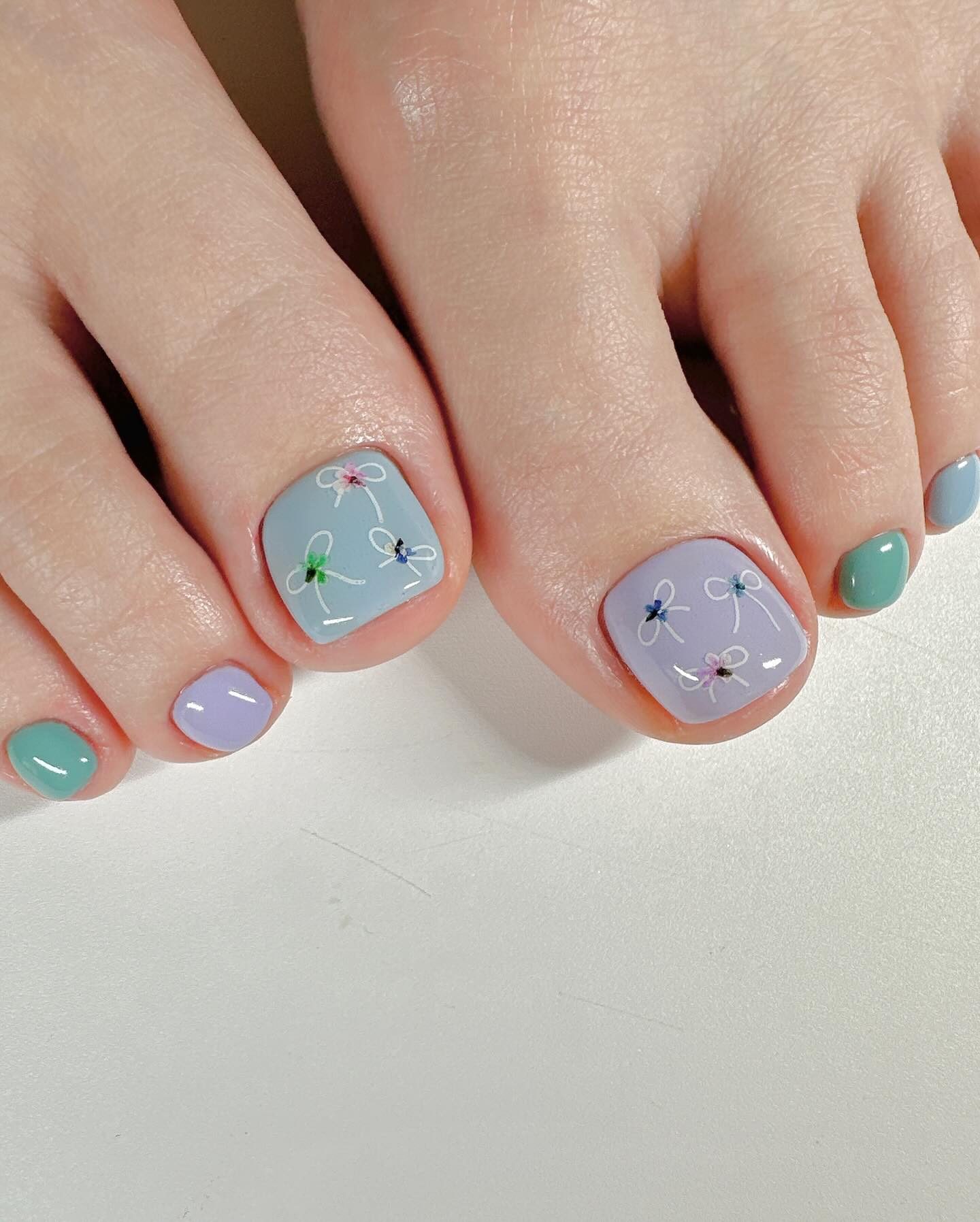 mẫu nail chân cho học sinh cute 2