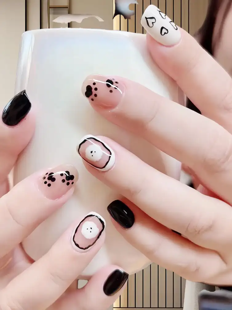 mẫu nail con chó đáng yêu