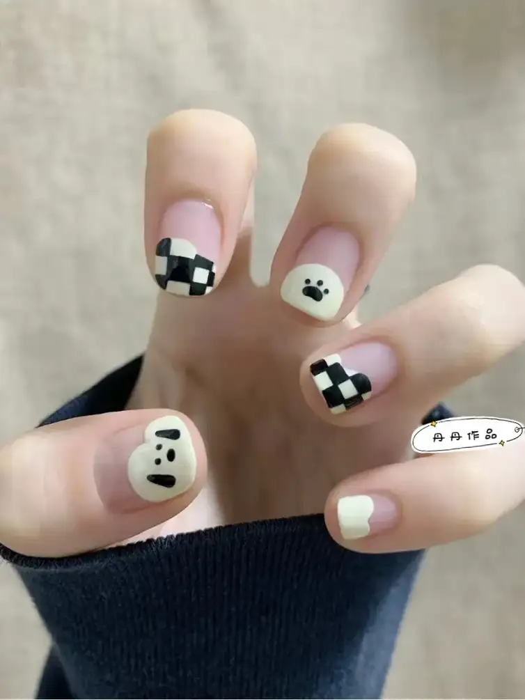 mẫu nail con chó tinh tế