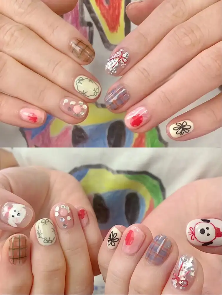 nail con chó nhỏ xinh 