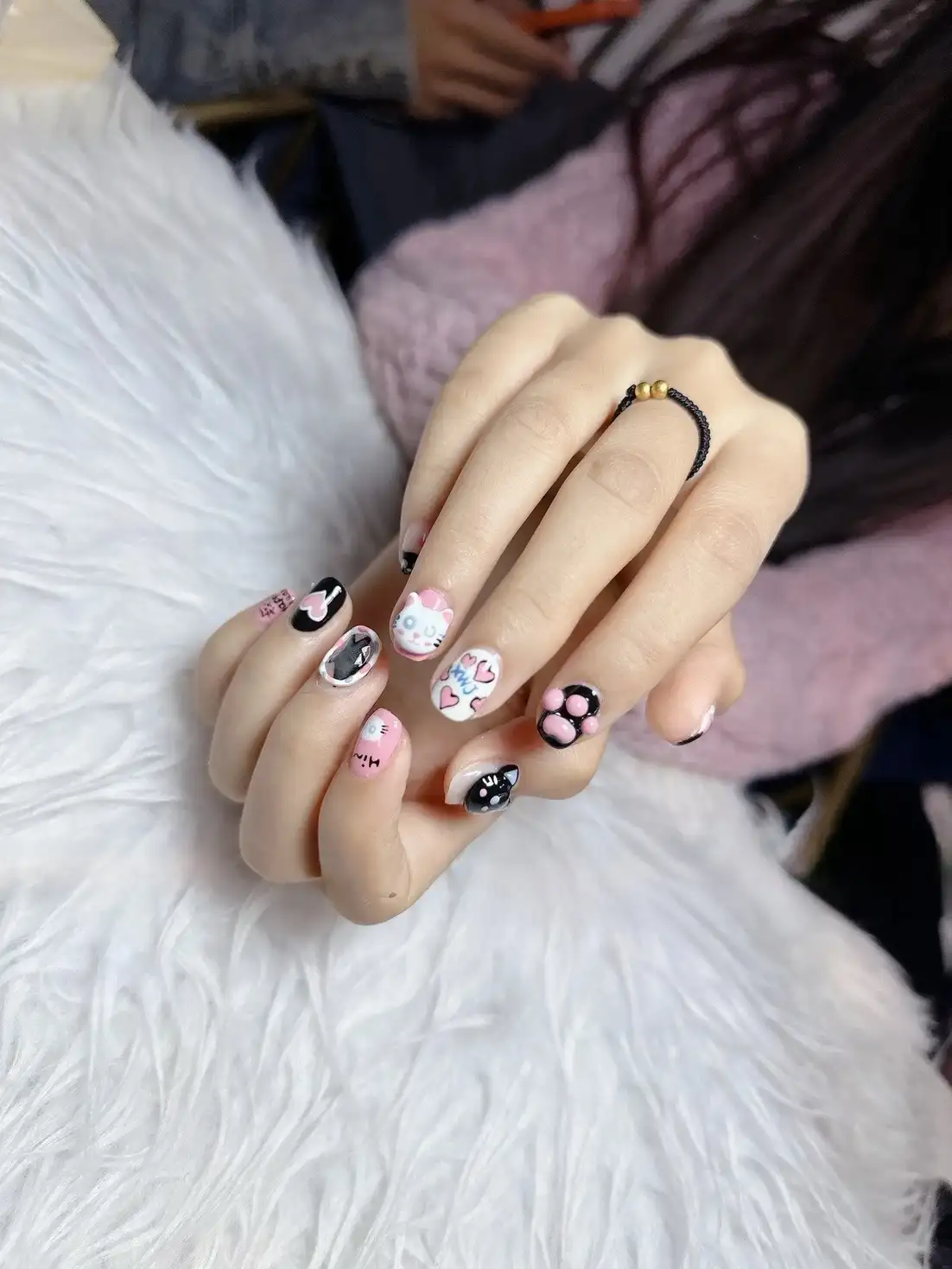 nail hình con mèo ấn tượng