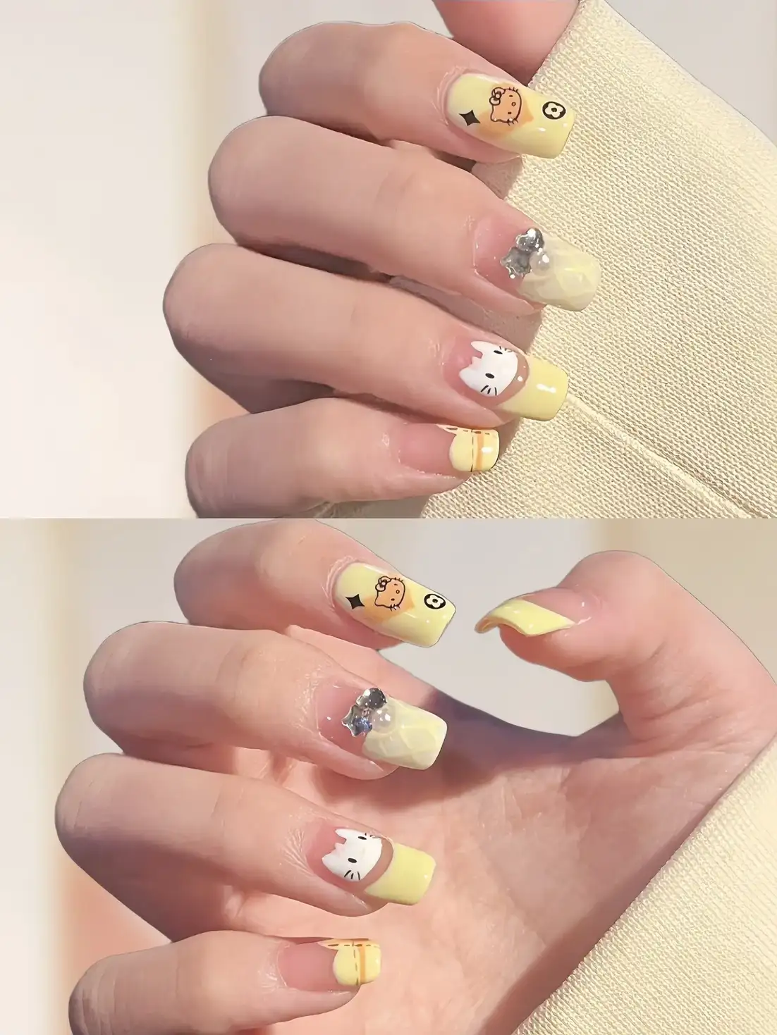 nail con mèo ngây thơ