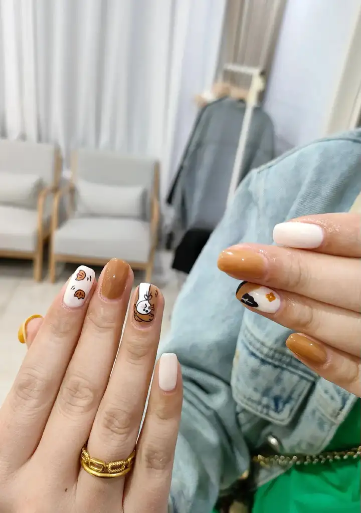 mẫu nail con vịt sống động