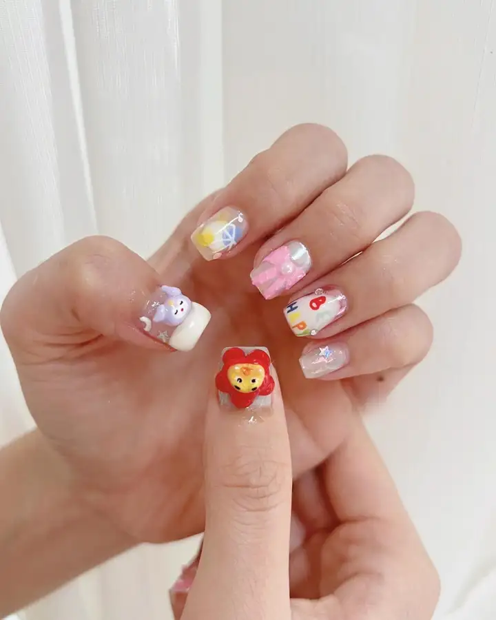 nail hình con vịt đáng yêu 