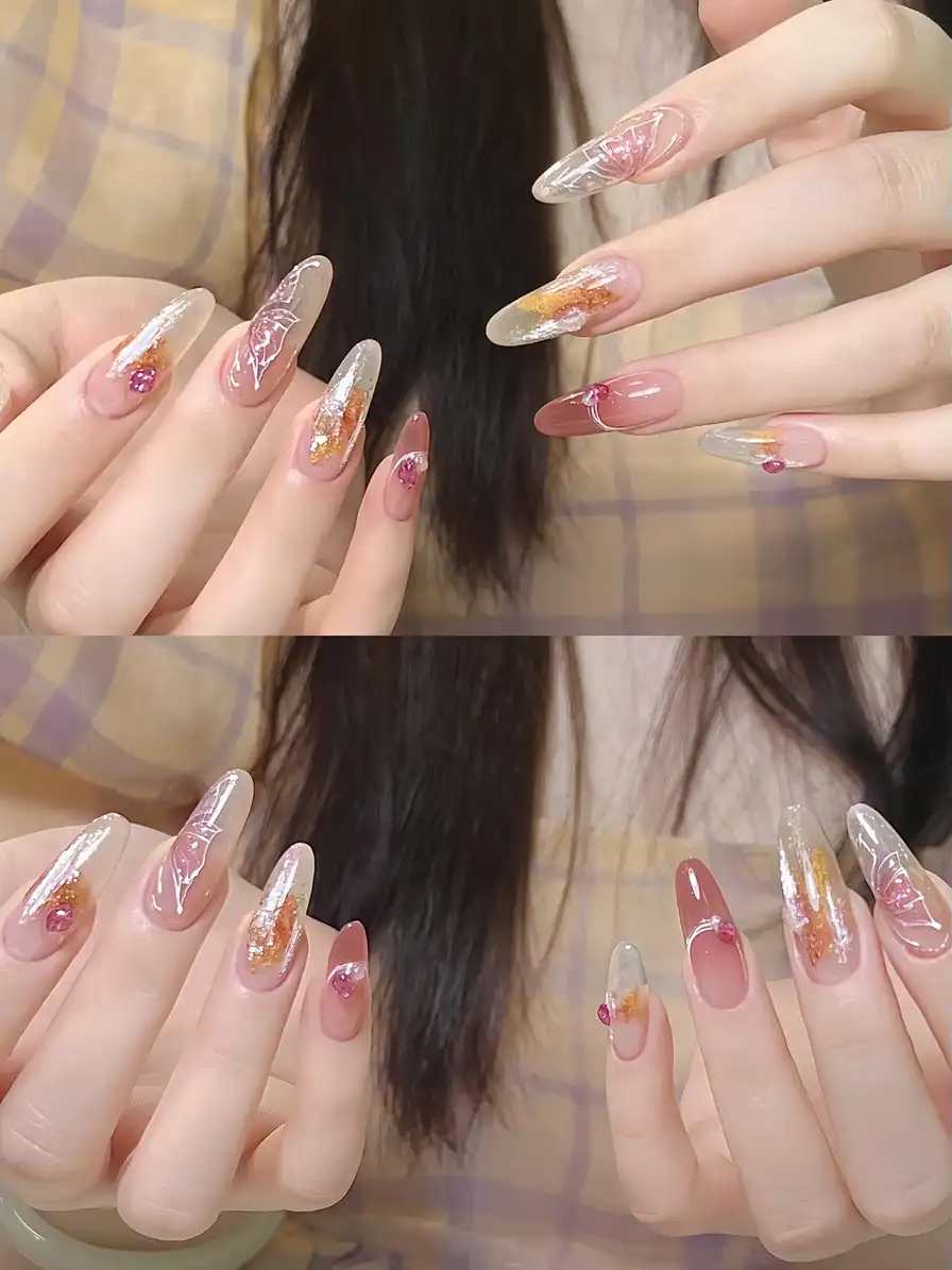 mẫu nail đi tiệc mềm mại