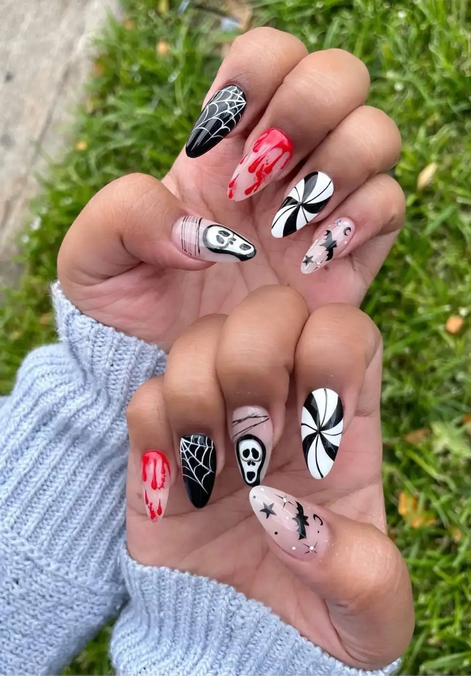 mẫu nail cho halloween kinh dị