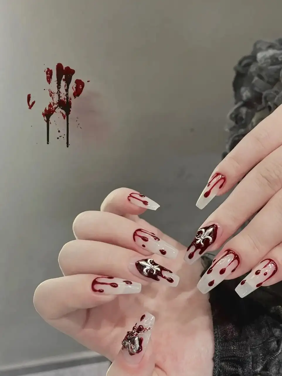 mẫu nail halloween đẹp ma nữ